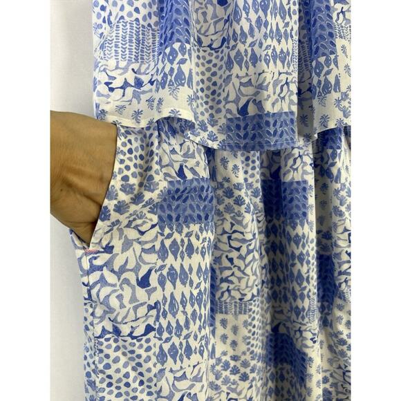 Lot Of 2 Vineyard Vines Girls 7/8 Dresses 100% Cotton Summer Coastal Beach - Picture 7 of 16